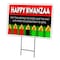 Signmission Happy Kwanza Share L Yard Sign & Stake outdoor plastic coroplast window C-1216-DS-Happy Kwanza Share L - alternate 1